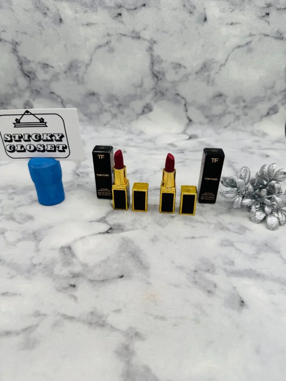 Tom Ford Beauty Gift Set-Lip Color 19 Runway Rose Rich,Travel Size-2pc-BOXED-NEW